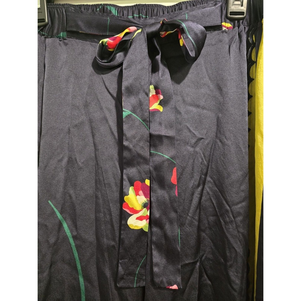 Johnny Was Cassandra Stretch Slit Silk Wide Leg Pants SZ L NWT MSRP $285 - Picture 9 of 11